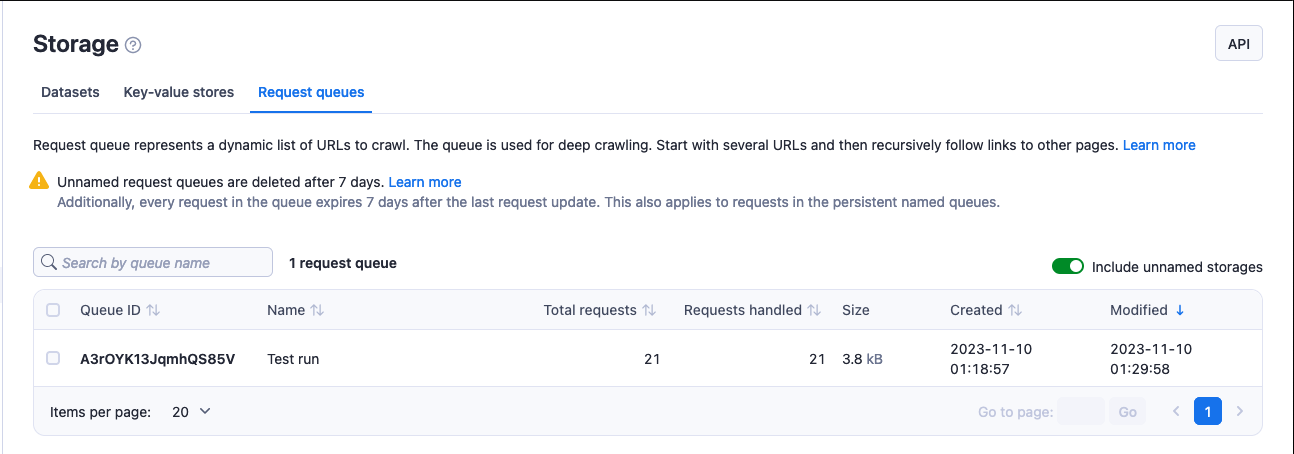 Request queues in app